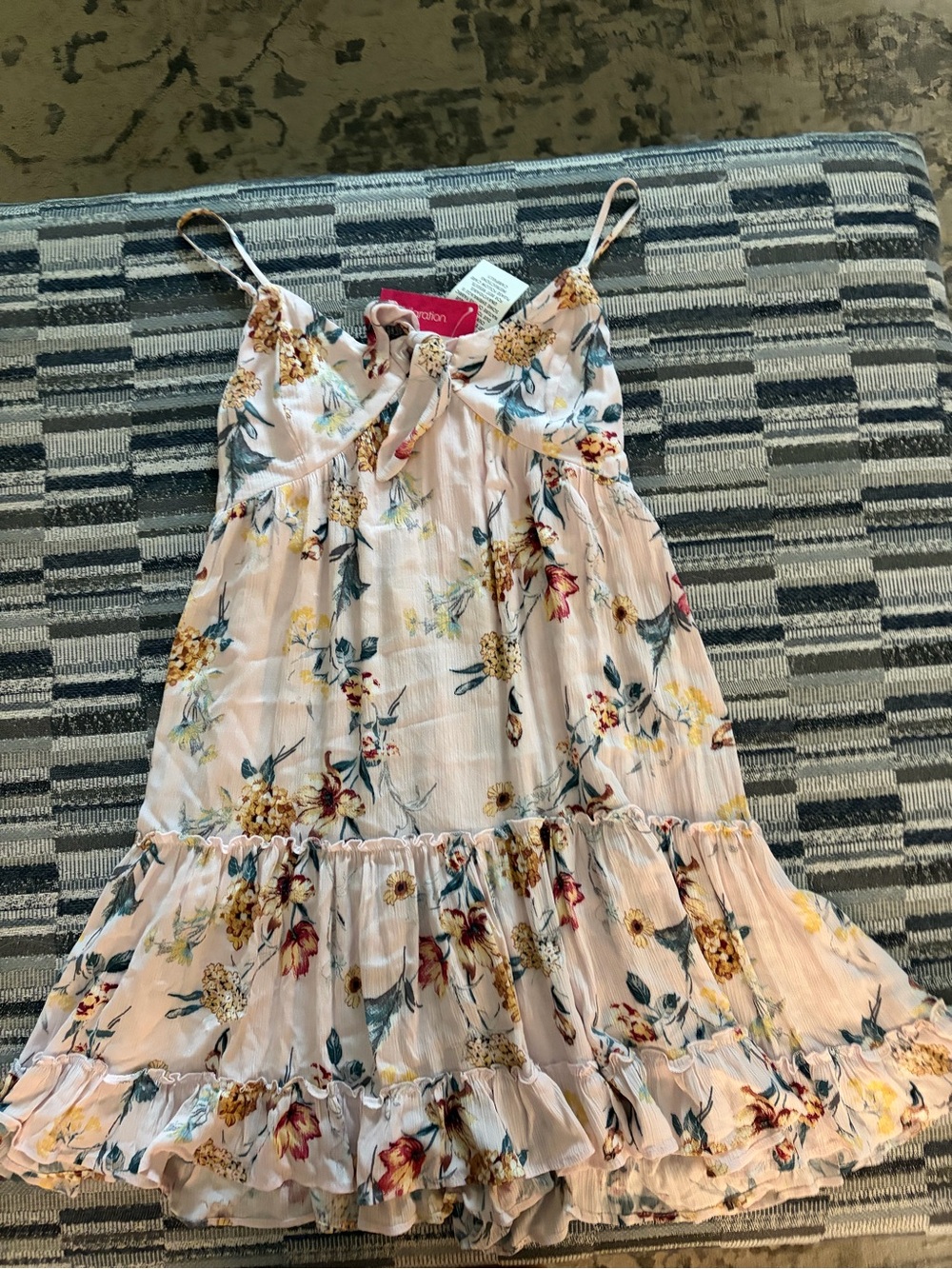 Gymboree Light Pink Floral Tie-Front Sundress